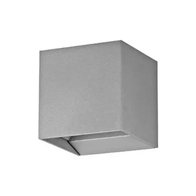 Wall luminaire dir./indirect, 2 x 3,3W 3000K silver IP54