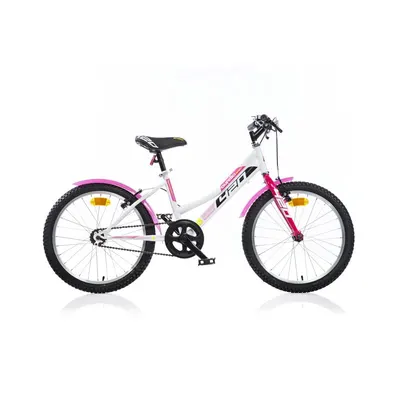 Bicicleta cu pedale, Dino Bikes, Mountain Bike, 20 inch, Pana la 130 cm, White/pink