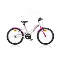 Bicicleta cu pedale, Dino Bikes, Mountain Bike, 20 inch, Pana la 130 cm, White/pink