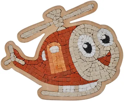 Mozaic de piatră Neptune Mosaic - Elicopter, roșu