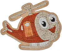Mozaic de piatră Neptune Mosaic - Elicopter, roșu