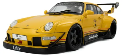 Model de colecție SOLIDO Modern: Automobile - Porsche 911 RWB Body Kit Cinderella, galben, 2020