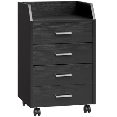 Vinsetto comodă birou,comodă birou cu roți, comodă documente, comodă pe roți, comodă cu sertare, mobilier birou | Aosom Romania