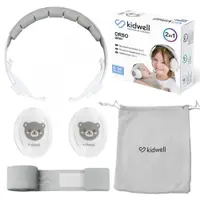 Casti de protectie pentru copii Kidwell Orso Gri 2 in 1, confort, siguranta si liniste pentru urechile celor mici