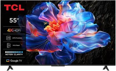 Televizor smart TCL - 55P69K, 55'', 4K, DLED, HDR10+, AI HDR, AiPQ processor, Dolby Atmos 2x10W, Google TV, negru
