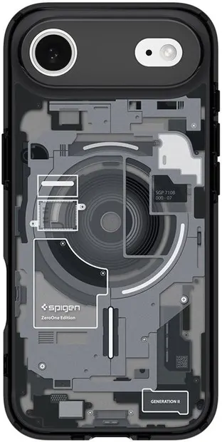 Husă Spigen - Ultra Hybrid MagSafe, iPhone Air, Zero One Black