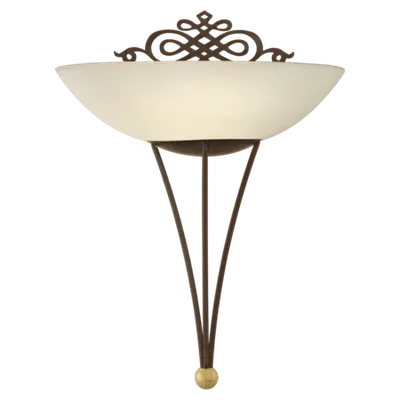 Lampa perete MESTRE antique-brown, gold 220-240V,50/60Hz IP20