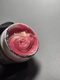 Gel UV Construcție FSM Unicorn 50gr Nr. 03 | Roz Intens cu Reflexii Aurii | fsm-romania.ro