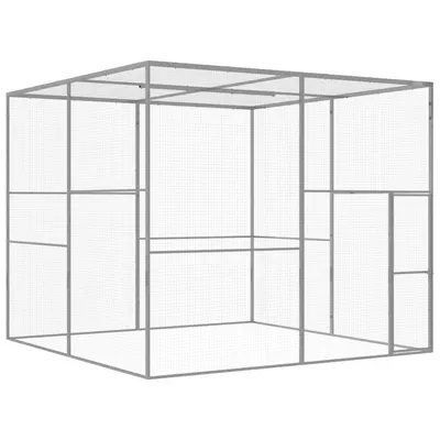 Gossi cusca pentru pisici, 3x3x2,5 m, otel galvanizat