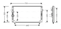 Condensator climatizare potrivit TOYOTA LAND CRUISER 80 4.2D 4.5 01.90-12.97