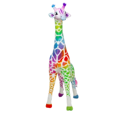 Girafa gigant din plus Rainbow, 138cm, Melissa&Doug 32203