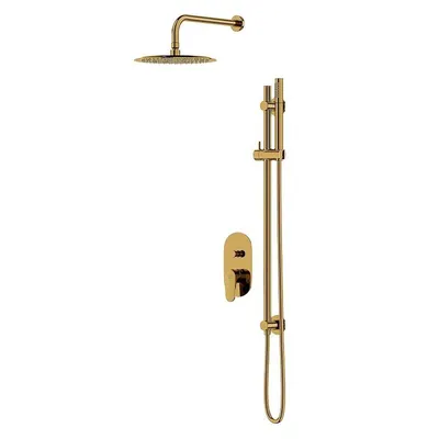 Set de dus incastrat Cersanit Inverto, auriu lucios