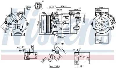 Compresor Climatizare Potrivit Ds Ds 5; Citroen C4 Grand Picasso I, C4 Grand Picasso Ii, C4 Ii, C4 Picasso I, C4 Picasso Ii, C4 Spacetourer, C5 Iii, Ds4, Ds5 1.5d-2.0dh 04.09