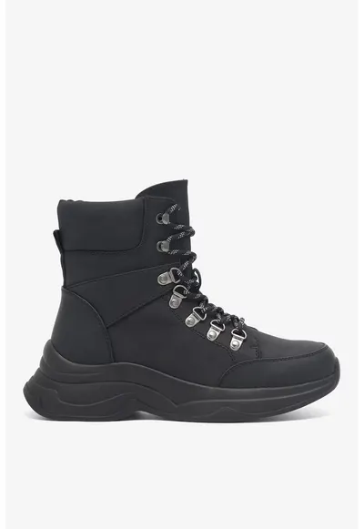 Ghete dama 5905588028635 - Sintetic - Negru - Negru