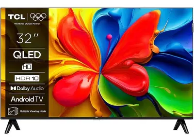 Televizor smart TCL - 32S4K, 32'', QLED, HD Ready, HDR10, Dolby 2x8W, negru