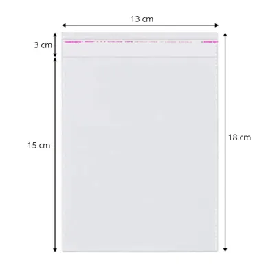 Pungi cu clapetă adezivă - lungimi între 2 și 40cm (set 1000 buc) - 13x18cm