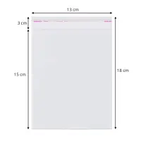 Pungi cu clapetă adezivă - lungimi între 2 și 40cm (set 1000 buc) - 13x18cm