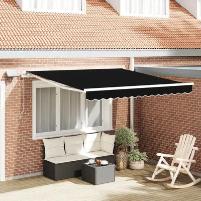 Gossi marchiza manuala retractabila cu led neagra 300x250 cm, Gossi material de inlocuire pentru marchiza de 3x2.5 m cadru negru