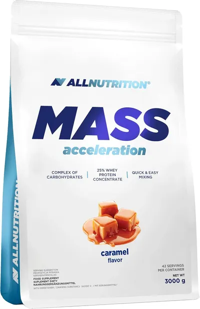 Mass Acceleration Gainer, plăcintă cu mere, 3 kg, AllNutrition