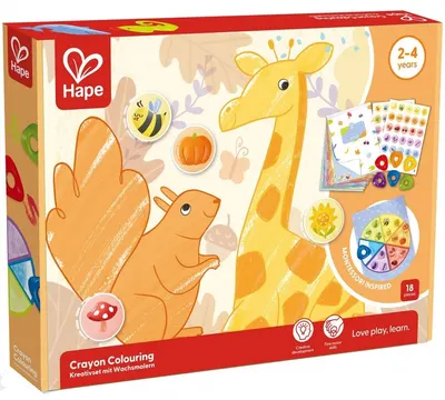 Set creativ Hape International - Carte, creioane și autocolante