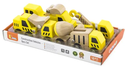 Set Viga - Cărucioare de construcții, 6 bucăți