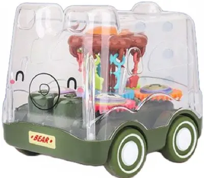 Jucărie pentru copii Raya Toys -Carucior Inertia Bear, verde