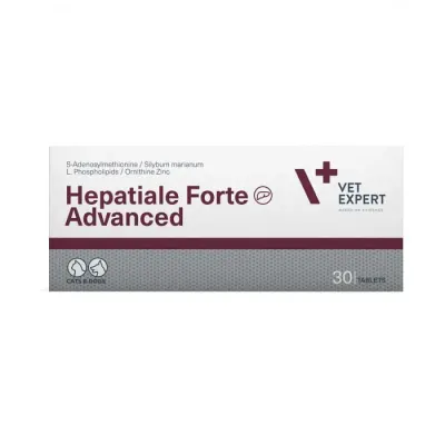 Supliment hepatic pentru caini pisici Hepatiale Forte Advanced 30 tablete