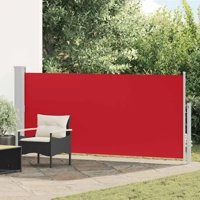 vidaXL Copertină laterală retractabilă, roșu, 140x300 cm