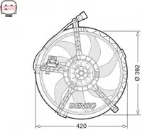 Ventilator radiator potrivit MINI (R56), CLUBMAN (R55), COUNTRYMAN (R60), PACEMAN (R61) 1.6 1.6D 11.06-10.16