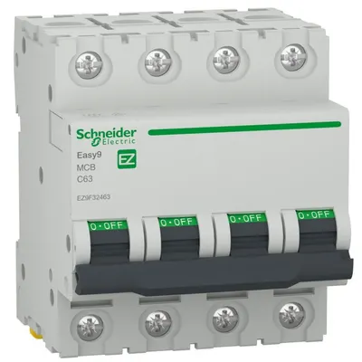 Siguranta automata Easy9 4P 63A 4500A curba C Schneider EZ9F32463