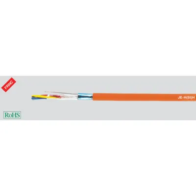 Cablul de semnalizare rezistent la foc Helukabel JE-H(St)H Bd FE180/E30-E90 2x2x0.8 mm terta portocaliu