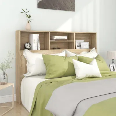 vidaXL Dulap cu tăblie de pat, stejar Sonoma, 140x19x103,5 cm