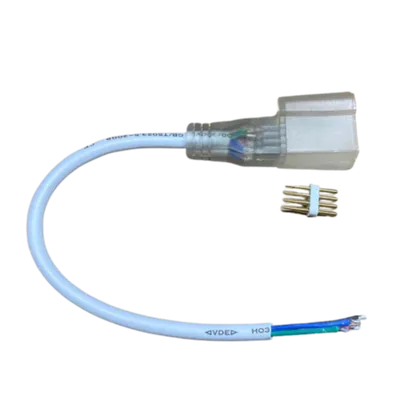 Conector Terminal cu Fir pentru Neon Flex Rgb 15x26mm
