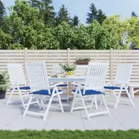 Gossi perne scaune gradina 6 buc. albastru 50x50x3 cm tesatura oxford