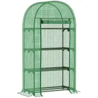 Outsunny sera de gradina, pentru plante, legume , fructe, protectia plantelor 80x49x160cm, verde | Aosom Romania