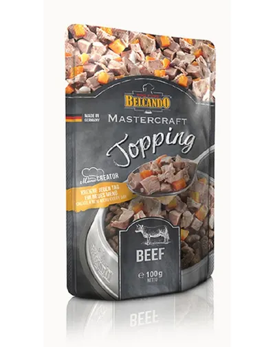 BELCANDO Mastercraft Topping vita si morcov 24x100 g pliculet hrana caine