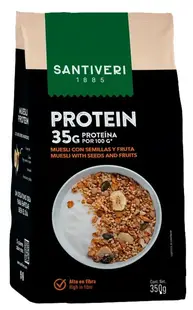 Musli proteic, cu semințe și fructe, 350 g, Santiveri