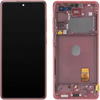 Display cu Touchscreen Samsung Galaxy S20 FE G780, cu Rama, Rosu, Service Pack GH82-24219E