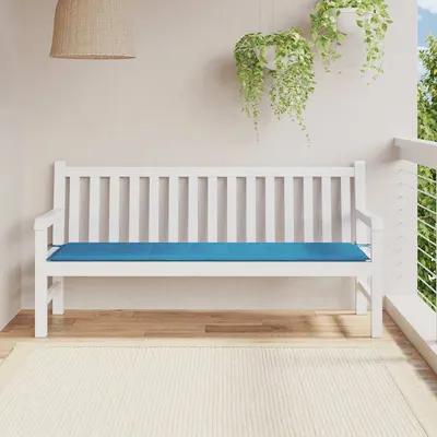 vidaXL Pernă de bancă de grădină, albastru, 180x50x3 cm, textil oxford