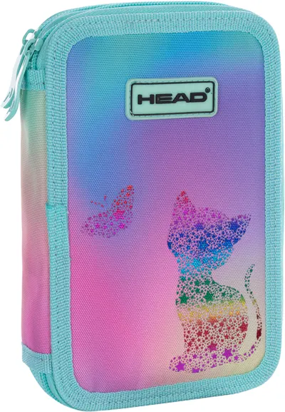 Penar scolar Astra Head - Pisicuta, cu 2 fermoare, ombre