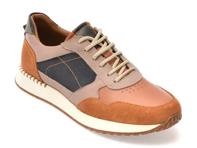 Pantofi sport BITE THE BULLET maro, 31352, din piele naturala