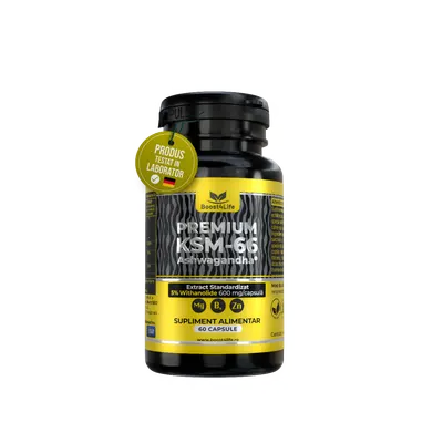 Ashwagandha premium KSM-66, 60 capsule, Boost4Life