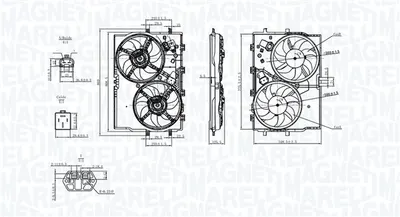 Ventilator radiator (cu carcasa) potrivit FIAT DUCATO 2.0D 3.0CNG 3.0D 04.09