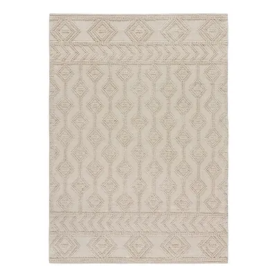 Covor crem lavabil/țesut manual din bumbac reciclat 160x230 cm Pamuk – Universal