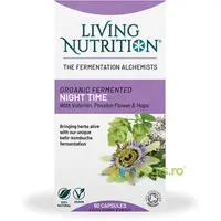 Fermented Night Time cu Valeriana, Floarea Pasiunii si Hamei 500mg 60cps