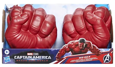 Set de joacă Hasbro Avengers - Mănuși Hulk Roșii, 2 piese, roșii