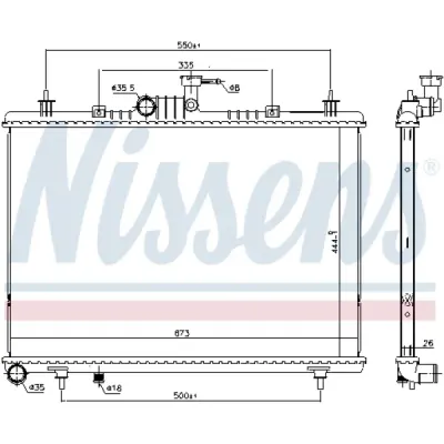 Radiator, racire motor NISSENS 637643