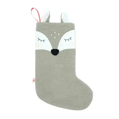 Ciorap de Crăciun pentru cadouri – Santa Boot silver grey - Default Title