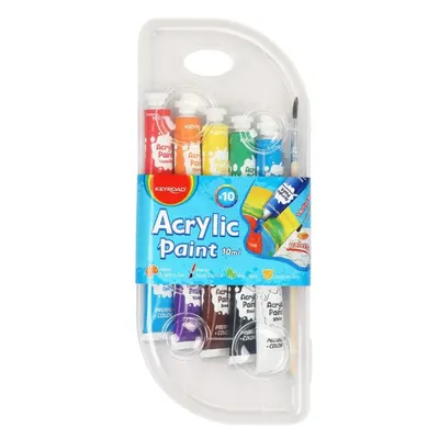 Culori acrilice, 10culori/set, 10ml, Keyroad KR972248
