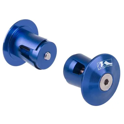 Dopuri pentru ghidon M-Wave, aluminiu, albastre.